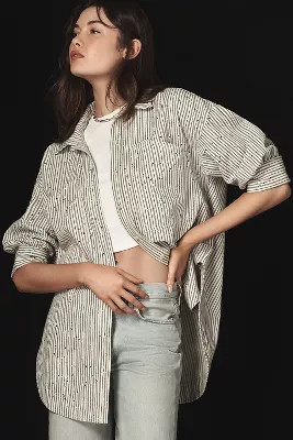 Pilcro Studio Smock Buttondown Shirt | Anthropologie (US)