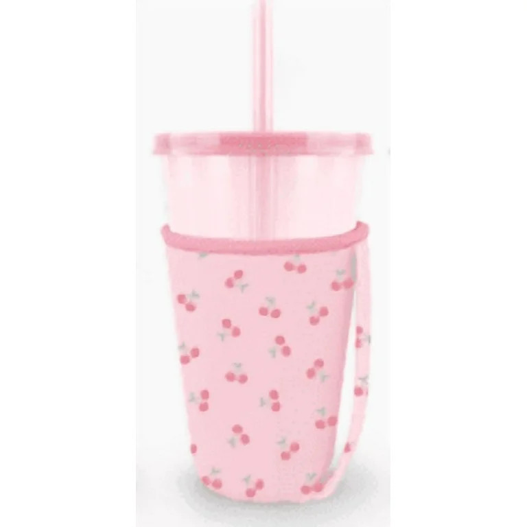 Ello Iced Coffee Cooler 24Oz Plastic Pink Cherries | Walmart (US)