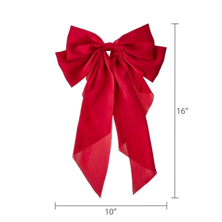 Large Red 4-Loop Decorative Christmas Bow, 15.5", by My Texas House | Walmart (US)