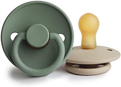 FRIGG Natural Rubber Baby Pacifier | Made in Denmark | BPA-Free (Lily Pad/Sandstone, 0-6 Months) | Amazon (US)