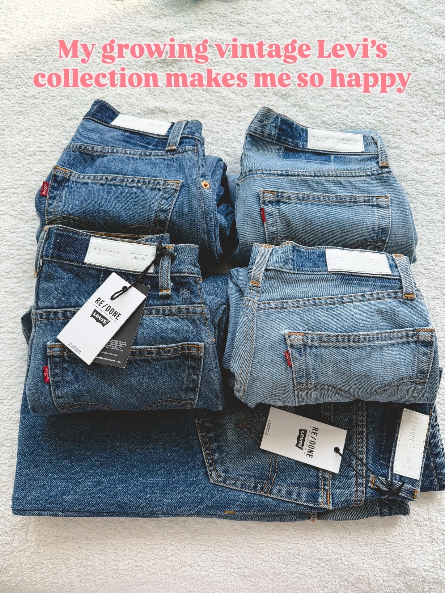 Redone vintage Levi’s jeans are SO GOOD!!! I’ve tried buying vintage Levi’s and getting them tailored and they just don’t turn out quite right. These are expensive but give the perfect chic vintage Levi look. I linked some I found on therealreal and tj maxx!







#LTKSeasonal #LTKootd #LTKValentine