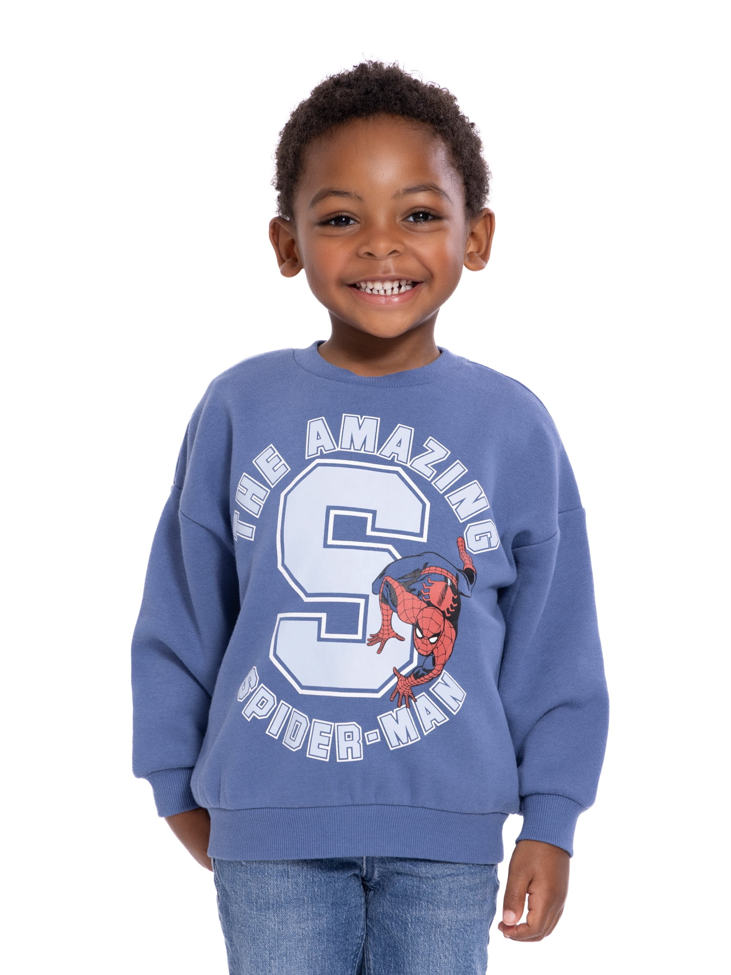 Spider-Man Toddler Long Sleeve Graphic Crewneck, Sizes 12M-5T | Walmart (US)