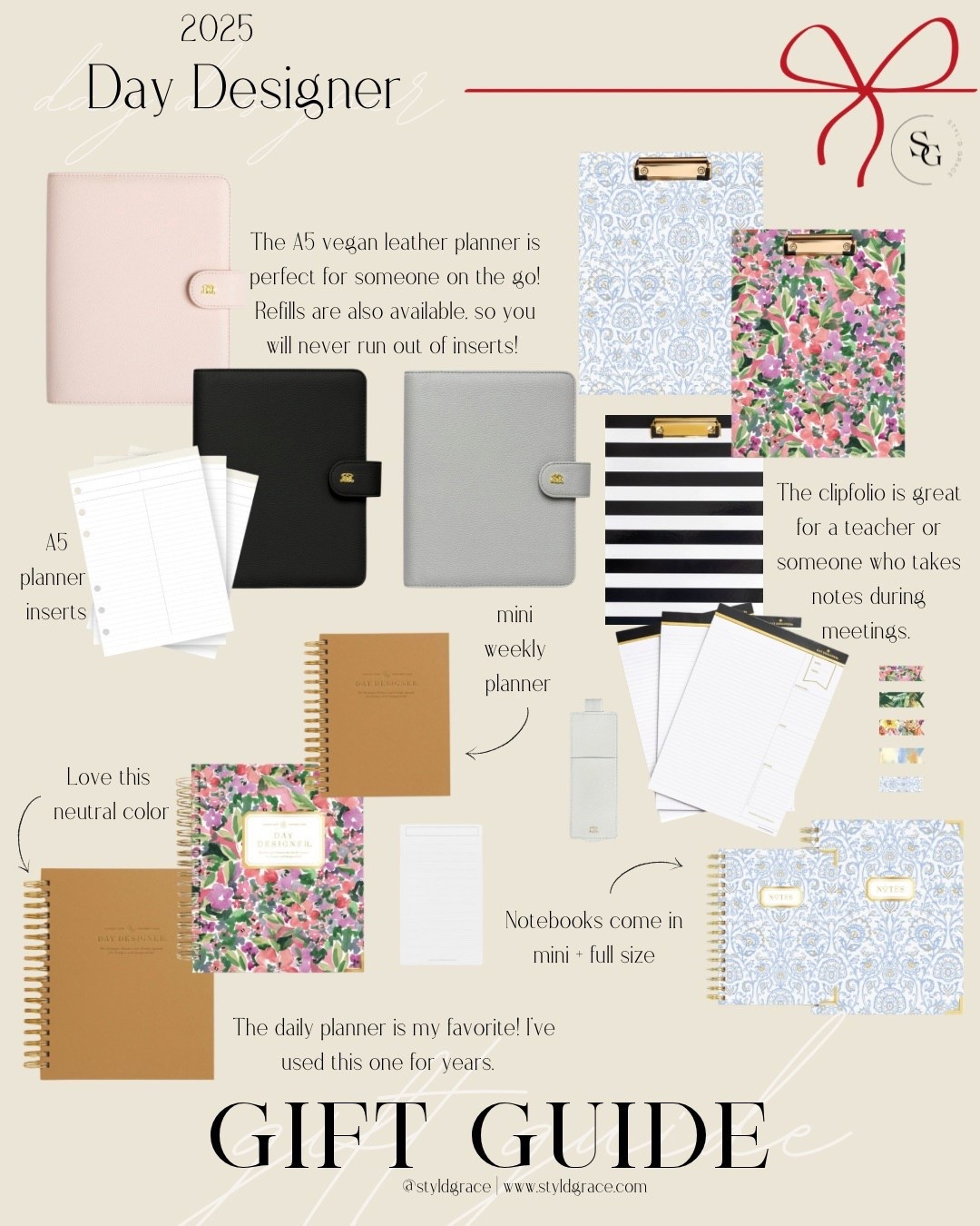 Start the new year sparkling & stress free! 🪩 Sharing today my Day designer gift guide with all of my favorite planning picks.  I have used my Day Dedigner daily planner for years, but also really love the mini version and some of their other things that make for perfect gifts. Use my code STYLDGRACE15 for 15% off of your purchase, anytime! #daydesigner #daydesignerpartner 

#LTKHome #LTKGiftGuide #LTKHoliday