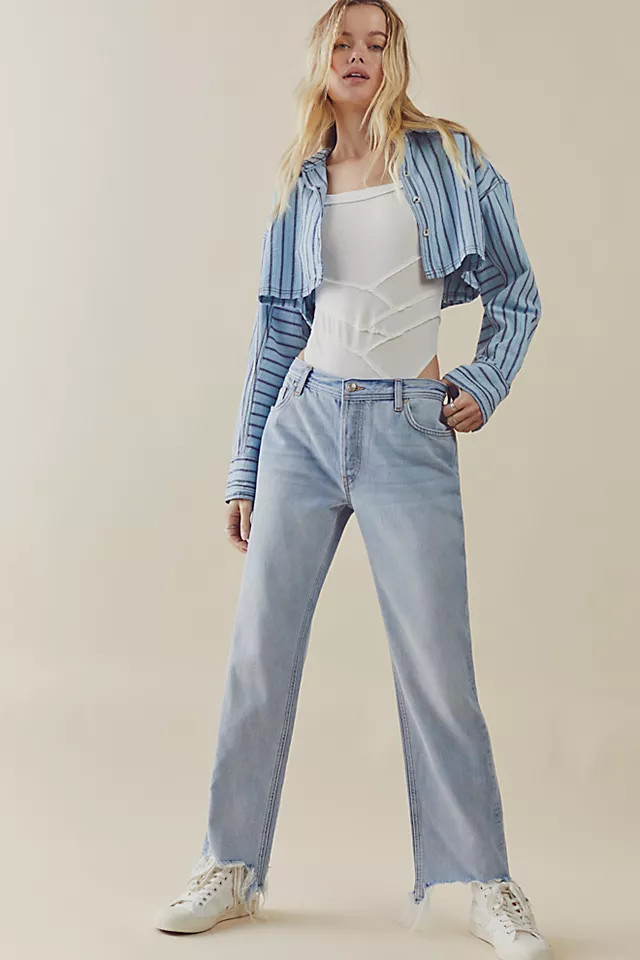 Maggie Mid-Rise Straight-Leg Jeans | Free People (Global - UK&FR Excluded)