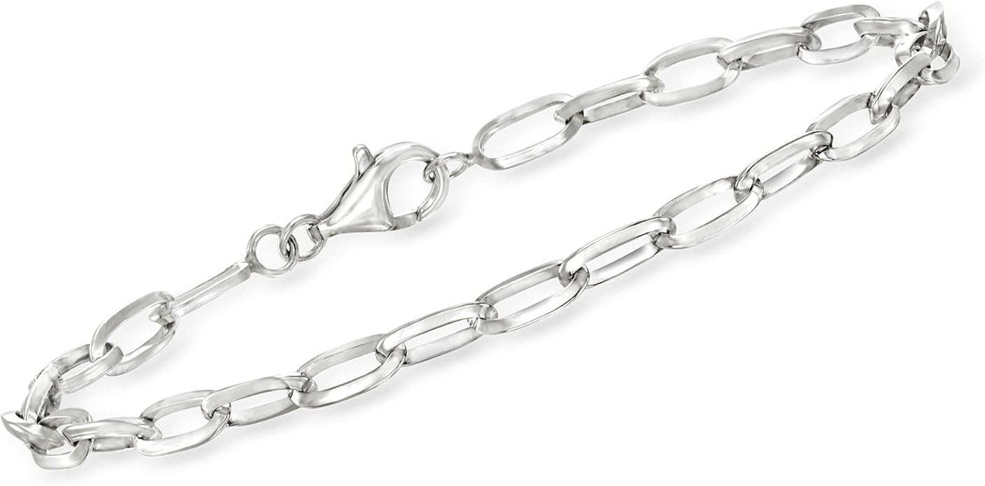 Ross-Simons Solid Paper Clip Link Bracelet | Amazon (US)