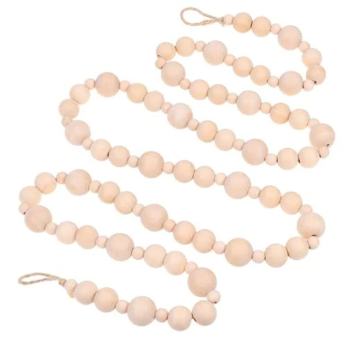 Five Bears Collection Five Bears Wood Bead Garland Extra-Large Wooden Beads Garland 7-ft Wooden B... | Walmart (US)