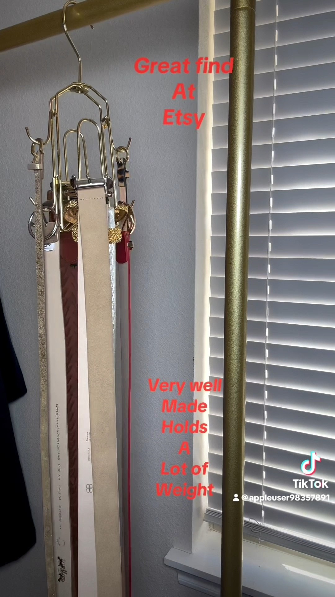 ✨ This belt organizer is a total game changer!
Holds multiple belts securely without taking up space.
Very well made, super sturdy, and perfect for keeping your closet neat and stylish.

👜 Linked the exact product below 👇
#ClosetOrganization #BeltHolder #LTKHome #StorageSolutions #ClosetGoals #ClosetInspo #LTKFinds

#LTKHome #LTKFindsUnder50