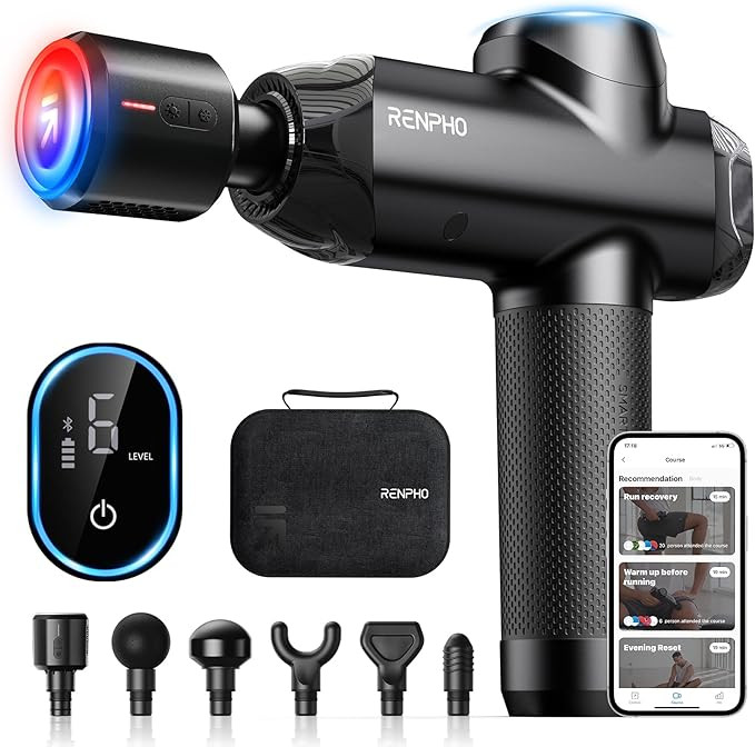 RENPHO Massage Gun Deep Tissue with Heat and Cold, FSA HSA Eligible Percussion Muscle Massage Gun... | Amazon (US)