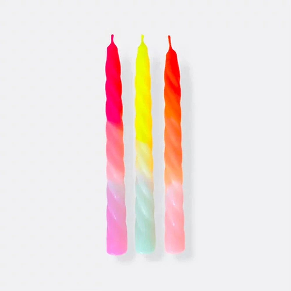 Twisted Shades Of Fruit Salad Dip Dye Candle | Caroline Gardner