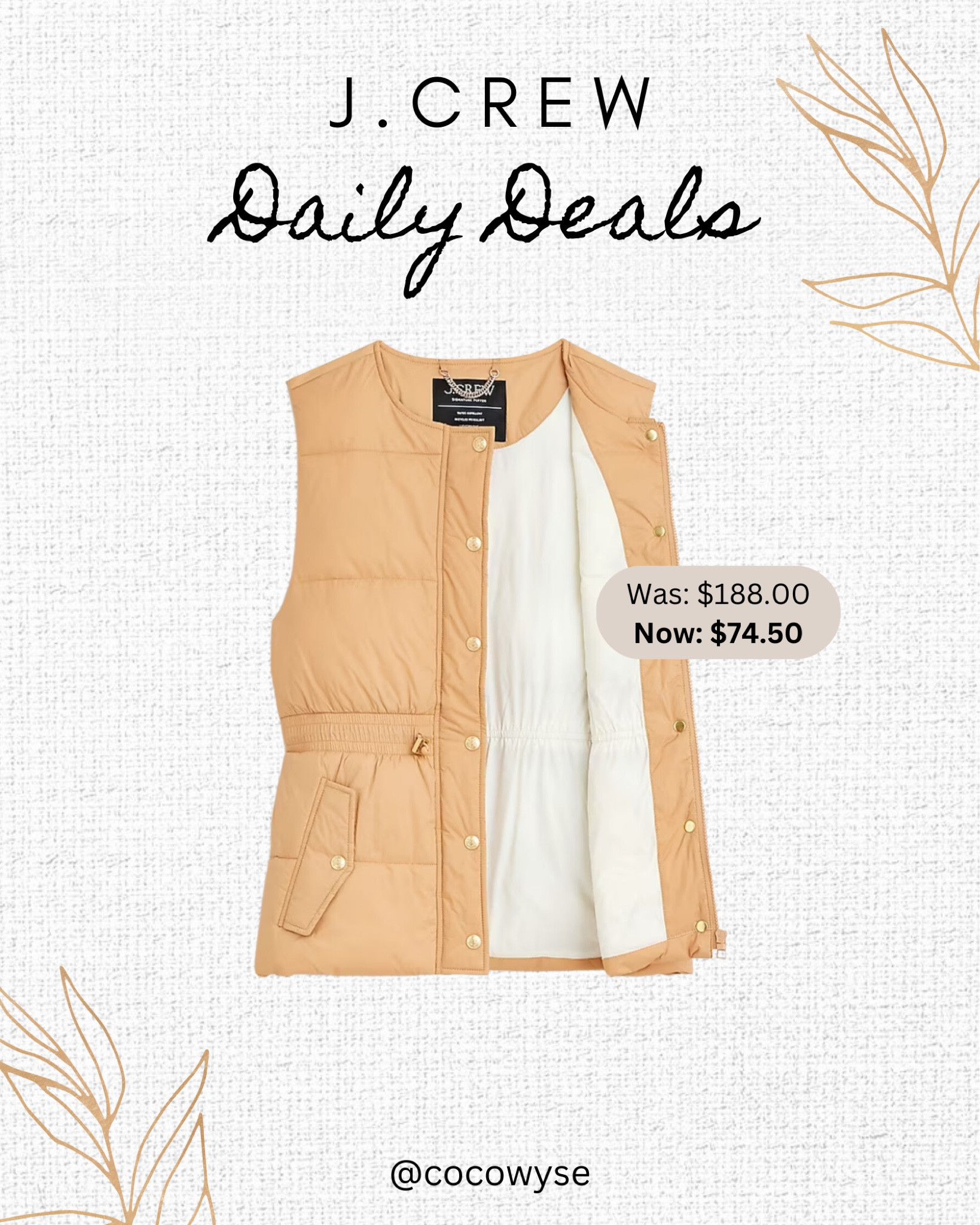 J.Crew Daily Deal!

#LTKSeasonal #LTKCyberWeek #LTKHolidaySale