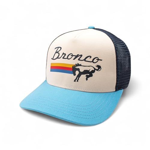AMERICAN NEEDLE Sinclair Ford Bronco Adjustable Snapback Trucker Baseball Hat Navy Ivory Light Blue | Amazon (US)