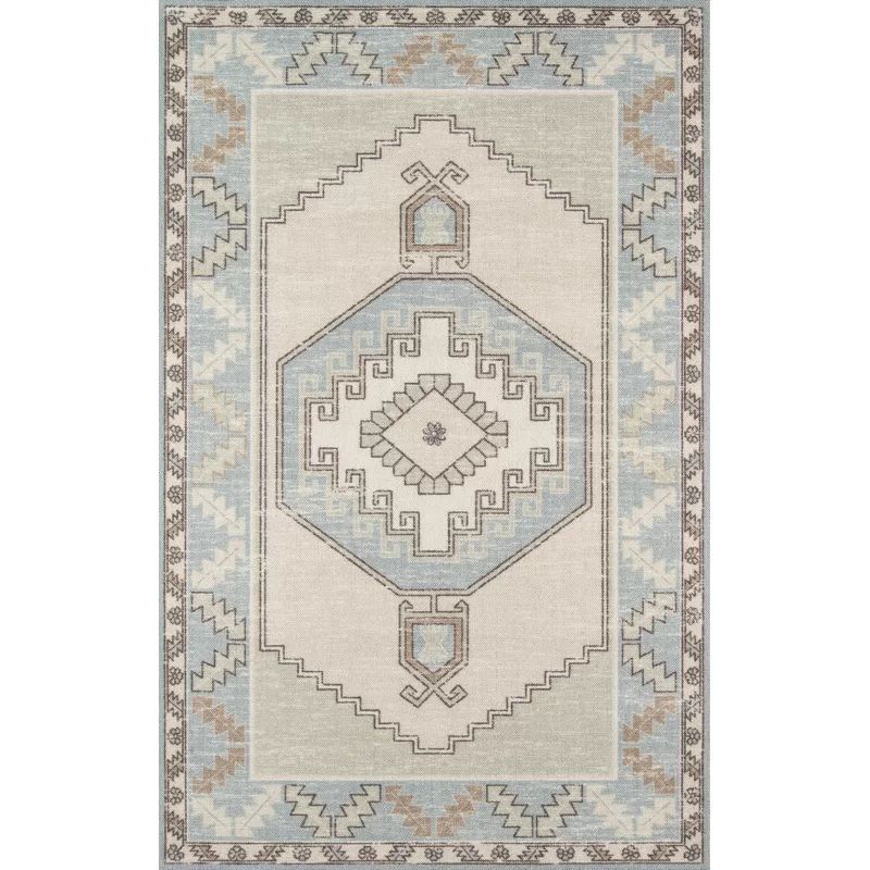 Moyer Indoor Light Blue Area Rug | Wayfair North America