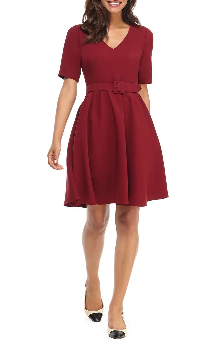 Clara Belted Fit & Flare Dress | Nordstrom