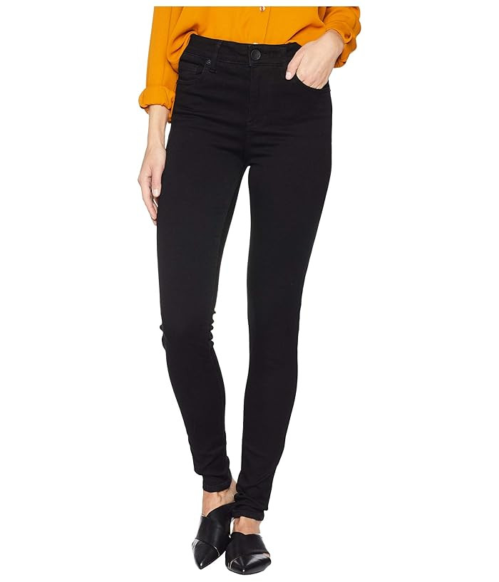 KUT from the Kloth Mia High-Waisted Skinny Jeans in Black (Black) Women's Jeans | Zappos