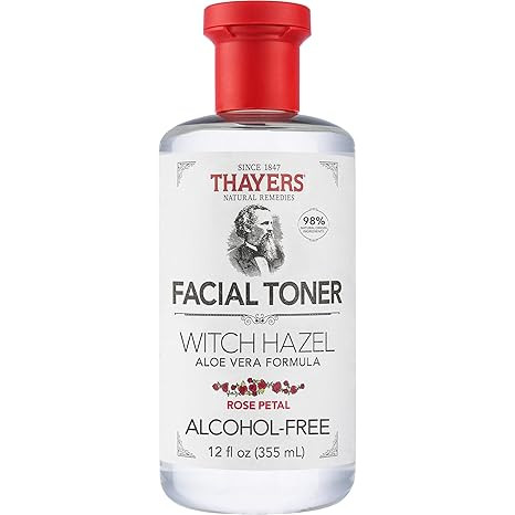 THAYERS Alcohol-Free Rose Petal Witch Hazel Facial Toner with Aloe Vera Formula, 12 Ounce | Amazon (US)