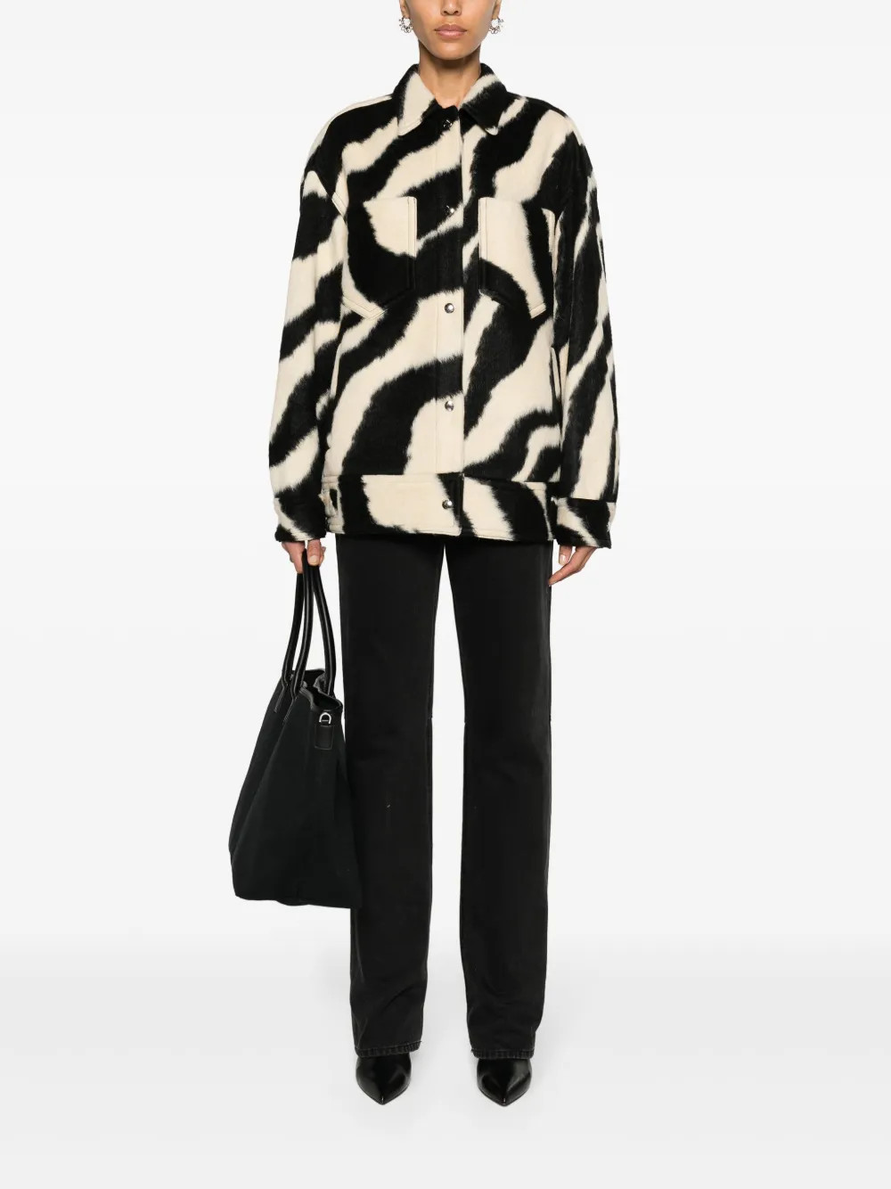 Edwina zebra-jacquard jacket | Farfetch Global
