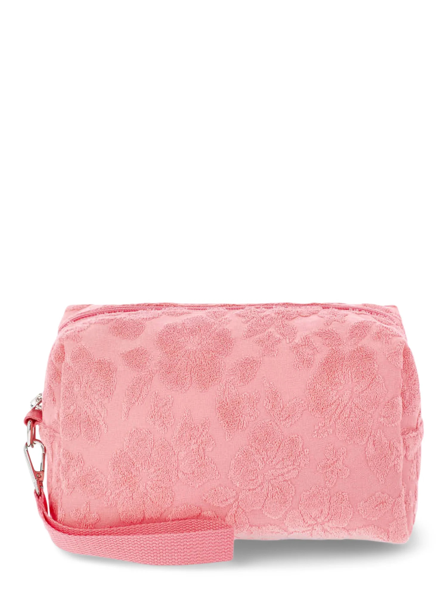 No Boundaries Women's Beach Terry Cloth Pouch, Coral Hibiscus | Walmart (US)