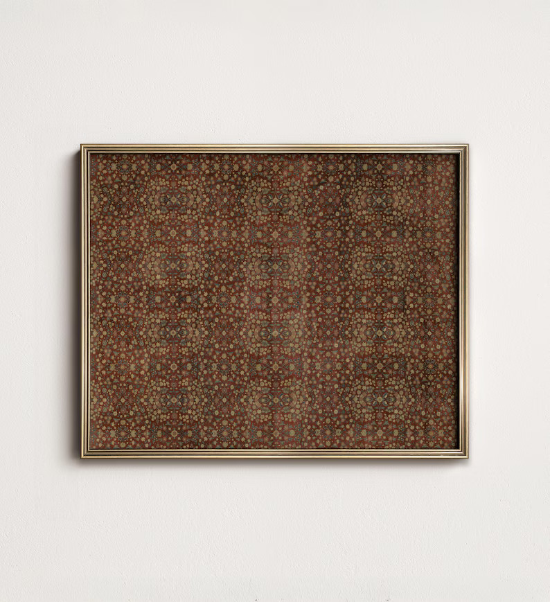 Antique Persian Rug Art Print: Rust & Gold Tapestry (digital PRINTABLE Downloadable Art) 10-125 -... | Etsy (US)