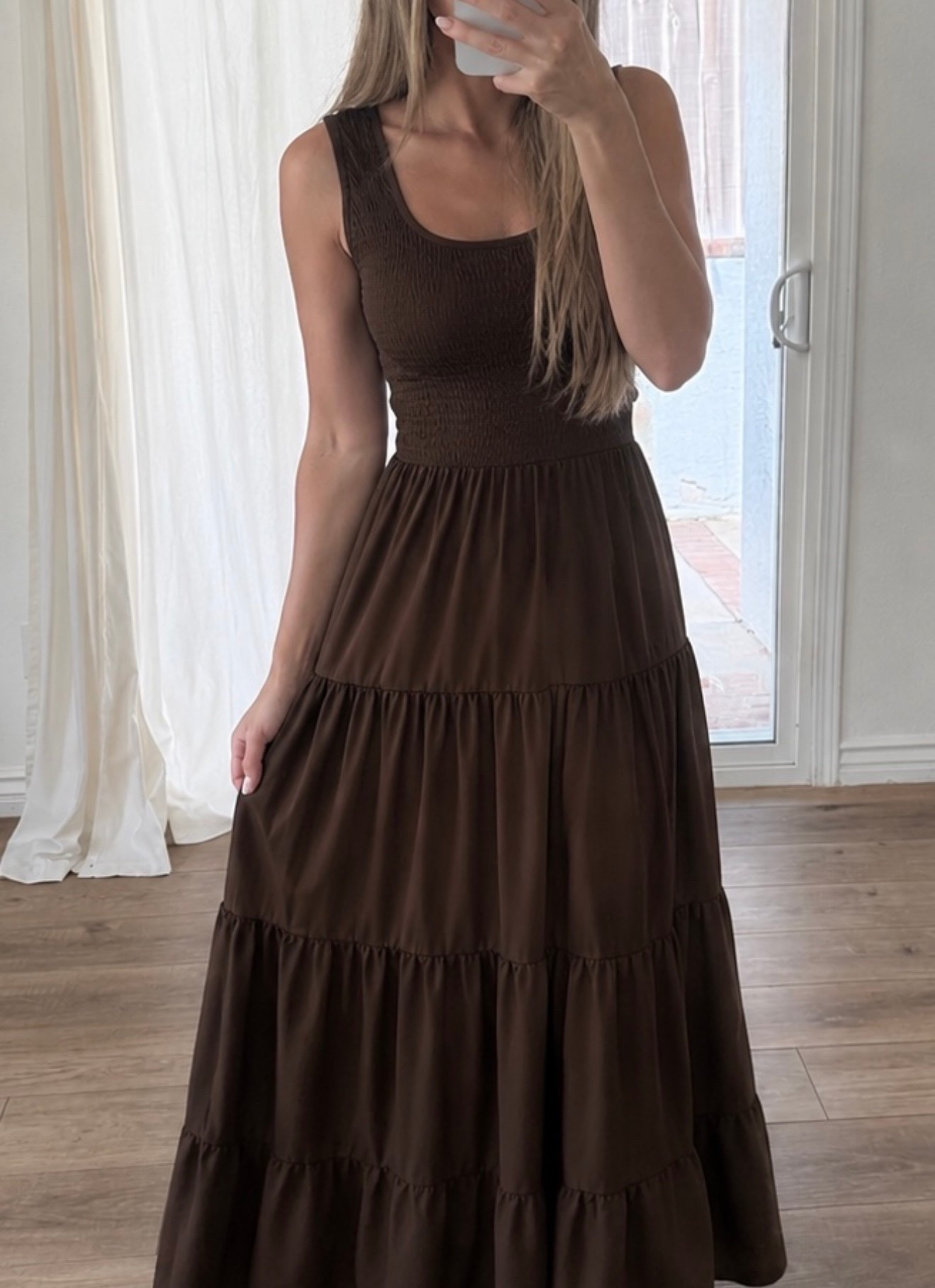 Amazon Casual Loose Plain Maxi Sundress Smocked Tank Dress Sleeveless Summer Beach Tiered Long Dress
TTS-small
Color- brown 





Summer dress 
Maxi dress 
Baby shower dress
Beach dress
Graduation dress 
Vacation dress 
Date night dress 
wedding guest dress
Bridal shower dress 
Wedding dress

#LTKTravel #LTKootd #LTKWedding