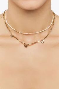 Butterfly Charm Necklace Set | Forever 21 | Forever 21 (US)