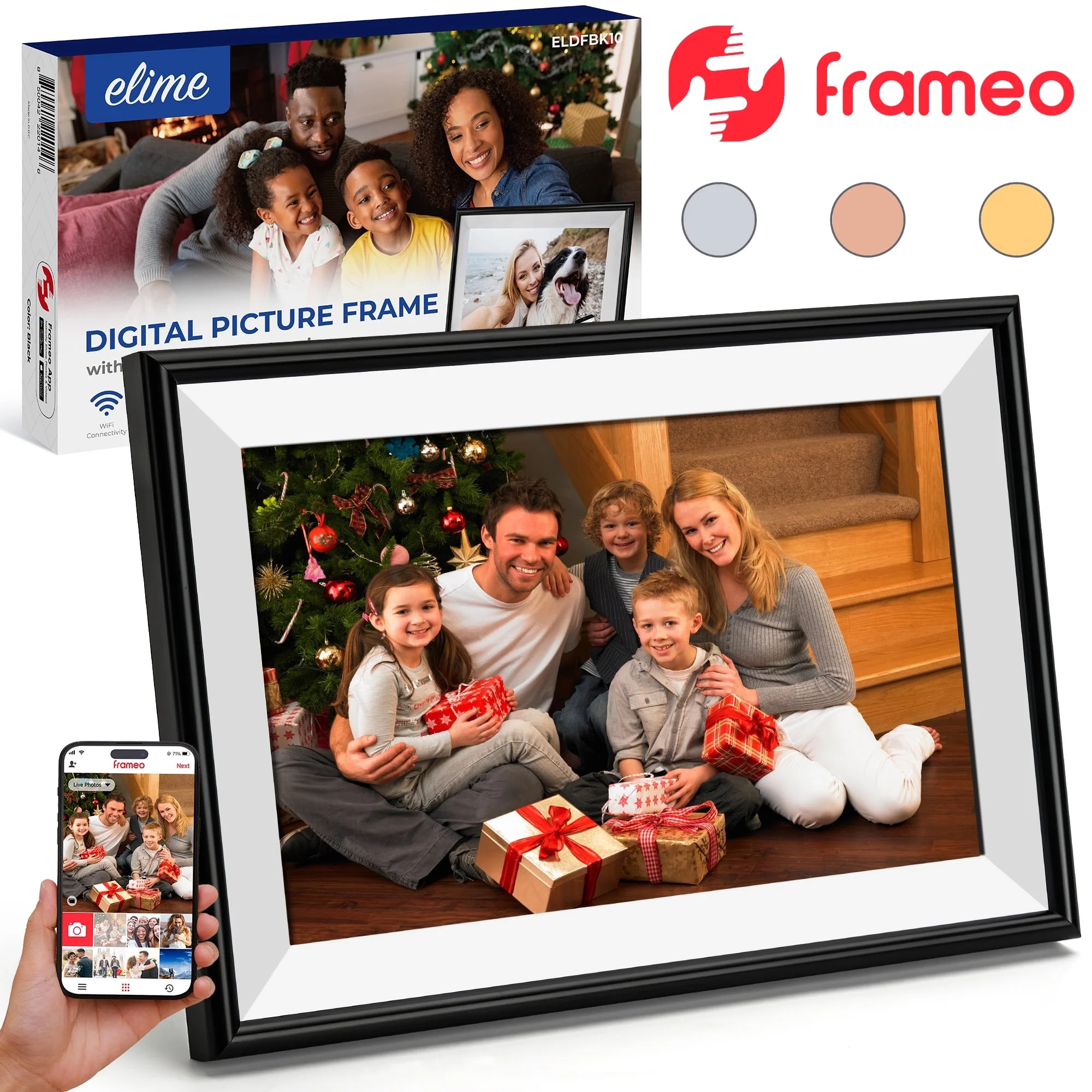 Frameo 10.1" WiFi ELIME Digital Picture Frame - Auto Rotate - Free Unlimited Storage, Micro SD Sl... | Walmart (US)
