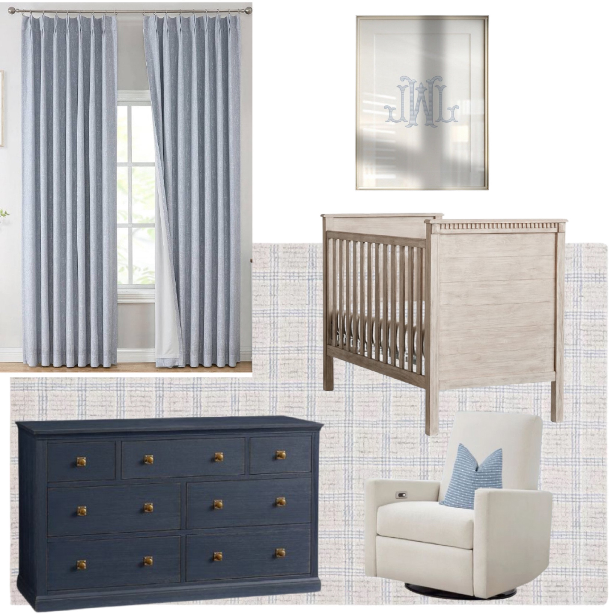 Baby boy nursery inspo 
#babynursery #boynursery #classicbluenursery #potterybarn #navyblue #kidsroom #nurserydecor