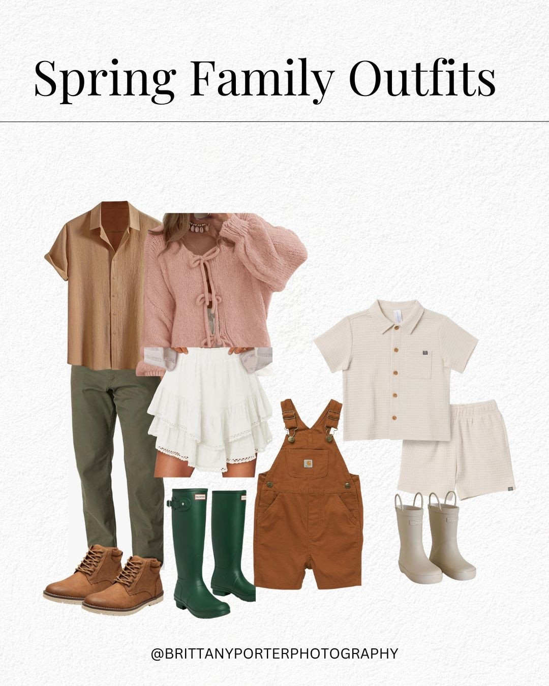 Earth tone spring family photo outfits 

#LTKBaby #LTKKids #LTKSpringSale