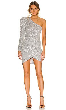 NBD Jacob Mini Dress in Silver from Revolve.com | Revolve Clothing (Global)