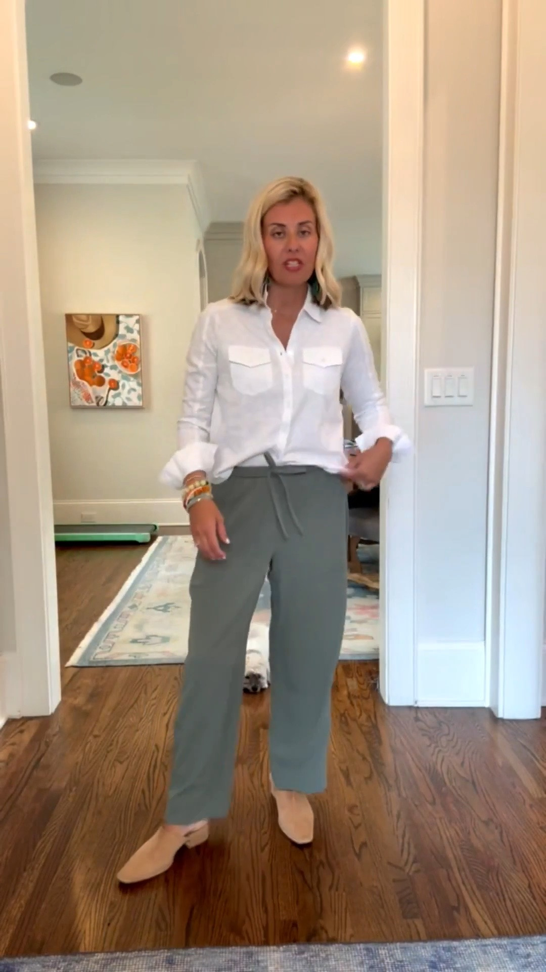 Top - 2 
Pants - small petite 
Shoes - 8 tts 

Codes:
Boden - HHCX
Allie + Bess - Catherine20

#LTKdayinmylife #LTKootd #LTKmomlife
