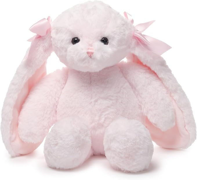 Bearington Light Pink Plush Easter Bunny Stuffed Animal - 14" Soft Cuddly Easter Rabbits with Flu... | Amazon (US)