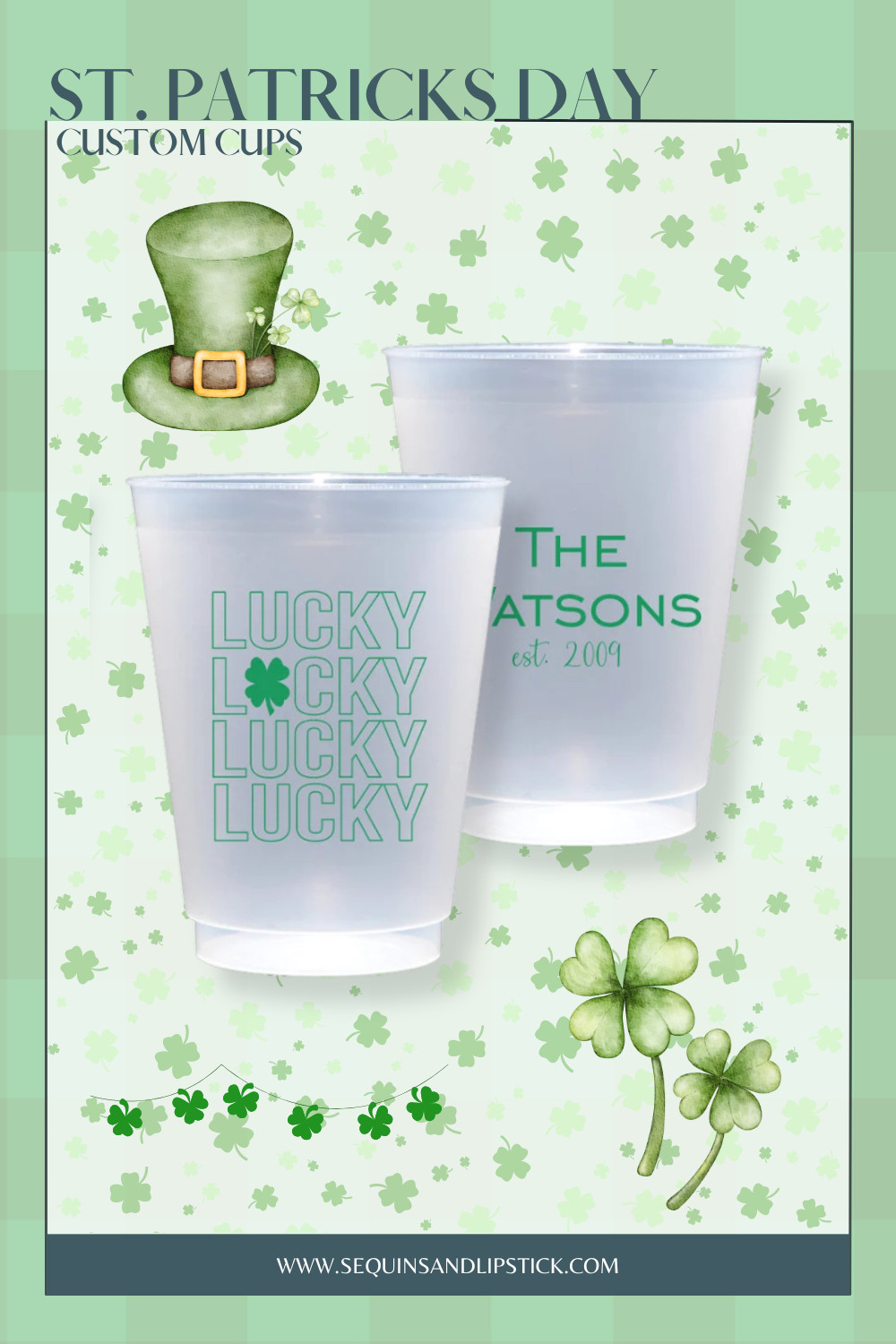 Get lucky with personalized St. Patrick’s Day cups. Perfect for festive gatherings, family celebrations, and holiday entertaining, these custom cups add a fun Irish touch to every toast.

 

 #LTKSeasonal