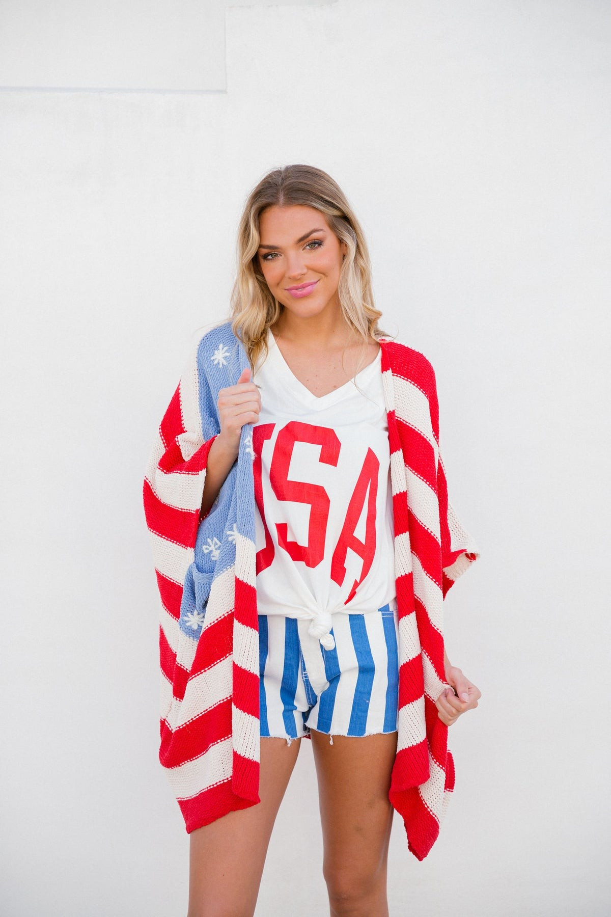 FLYIN HIGH FLAG KNIT CARDIGAN | Judith March