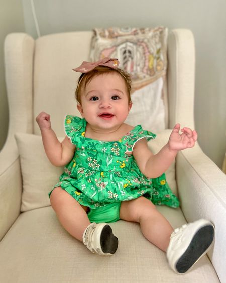 Baby girl outfit, green dress, saint patty’s day, March, Target, rocker, glider 

#LTKkids #LTKbaby #LTKbump