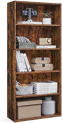 VASAGLE CUSTOS Collection - Bookshelf, 5-Tier Bookcase, Book Shelf, Open Storage Shelf, 9.4 x 23.... | Amazon (US)
