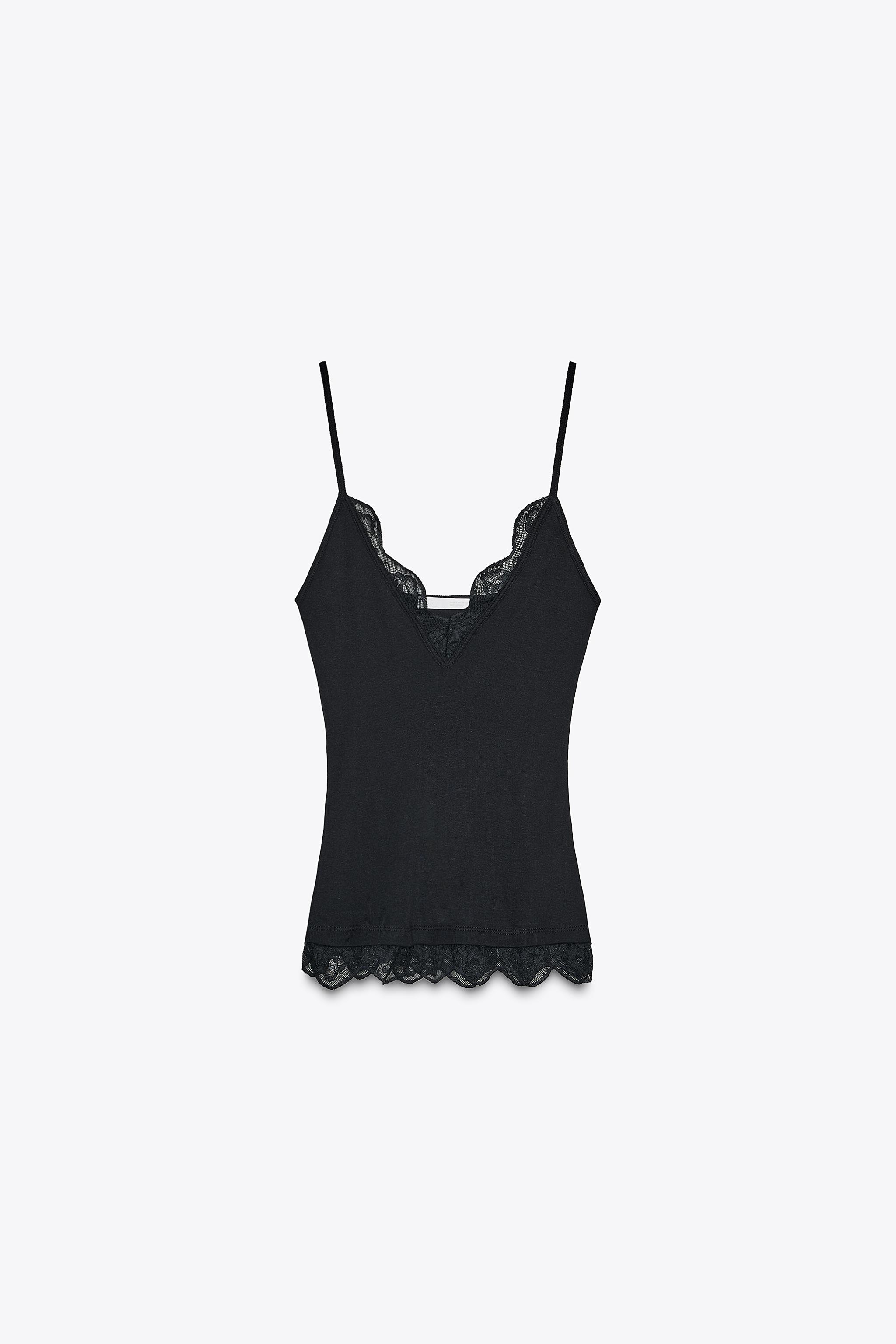 LACE STRAPPY TOP | Zara US