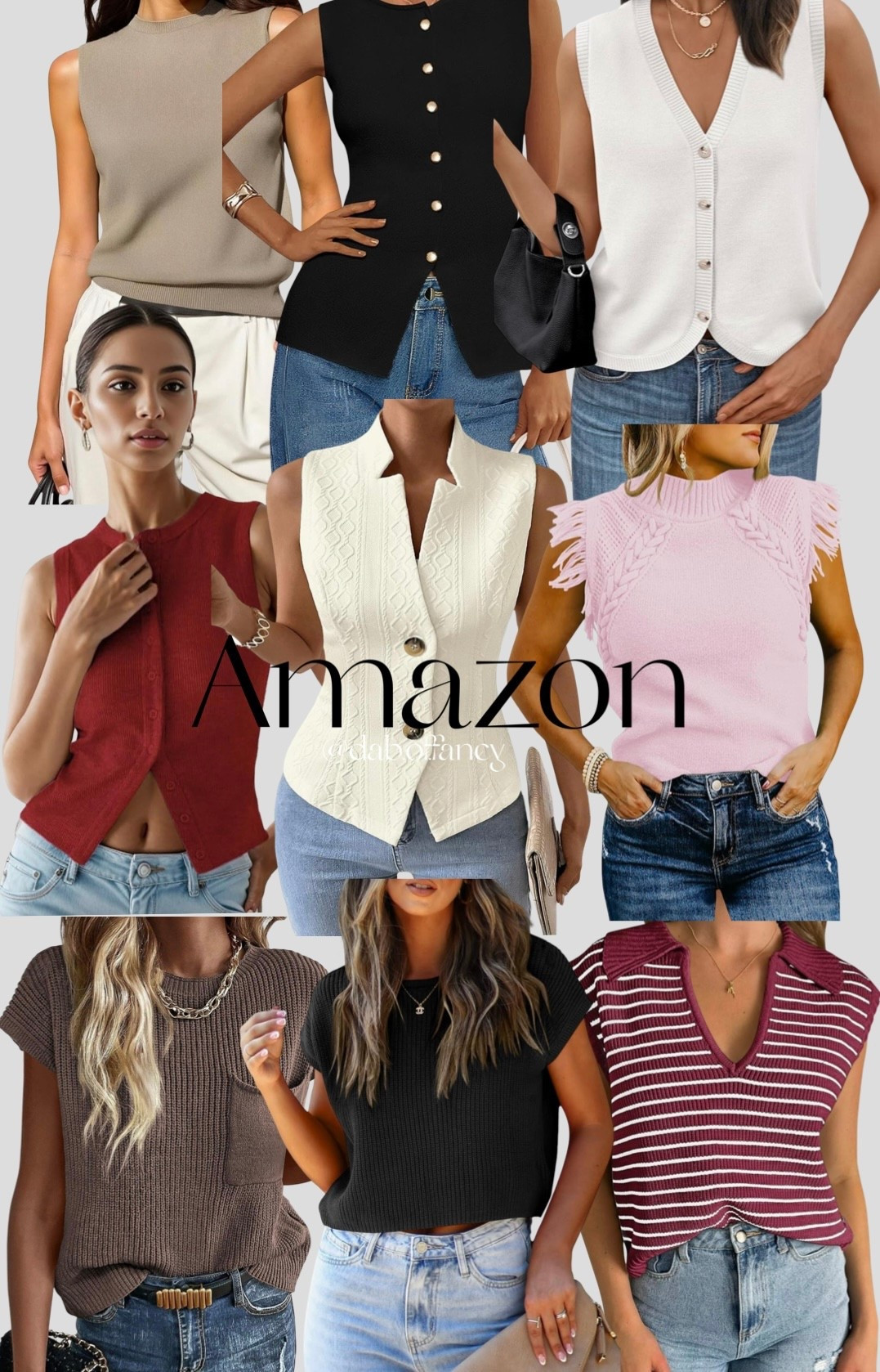 Sleeveless tops and knits and vests 
Summer to fall transition tops 
Teacher & Work friendly 

#LTKSaleAlert #LTKautumn #LTKWorkwear