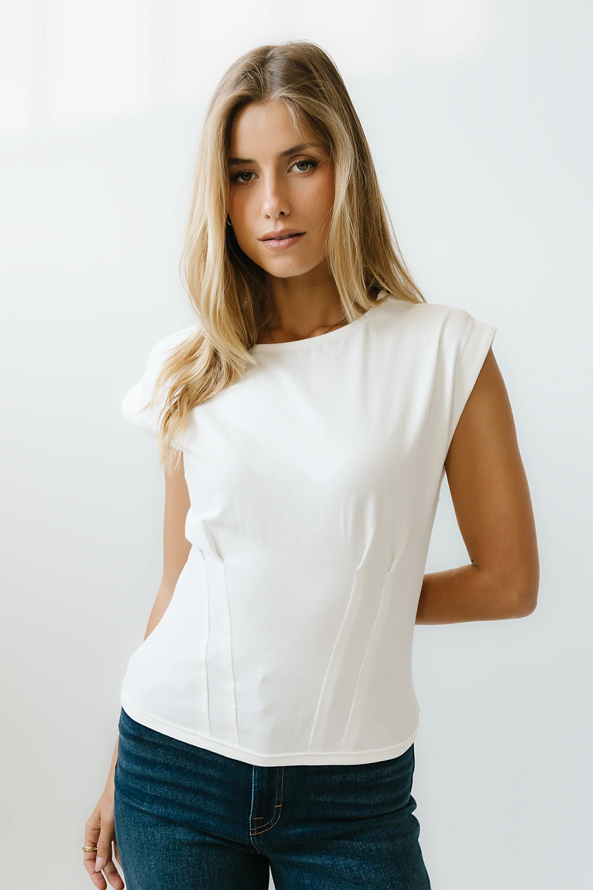 Tam Pleated Top in White | Böhme US