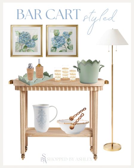 New styled bar cart featuring pieces from some of my favorite retailers! 

Coastal home, modern coastal, bar cart decor, entertaining, entertaining decor, kitchen decor, coastal Grandmillennial, blue and green

#LTKhome #LTKstyletip