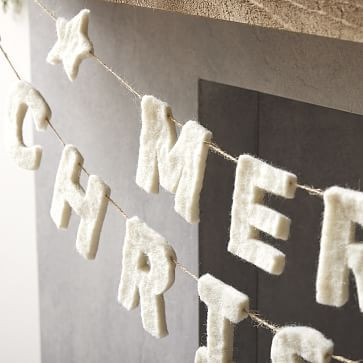 Merry Christmas Garland | West Elm | West Elm (US)