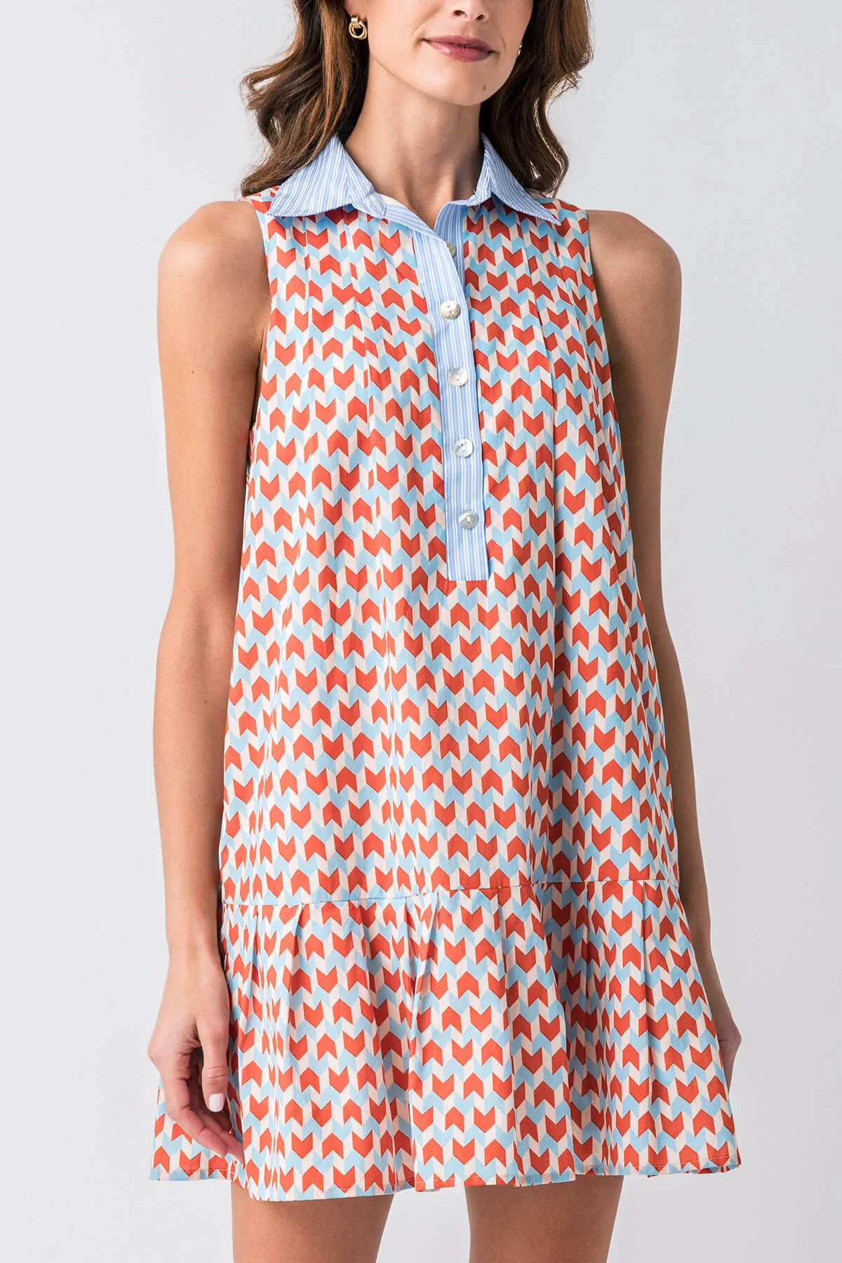THML Arden Collared Sleeveless Dress | Social Threads
