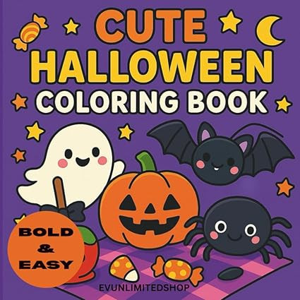 Cute Halloween Coloring Book: Bold and easy | Amazon (US)