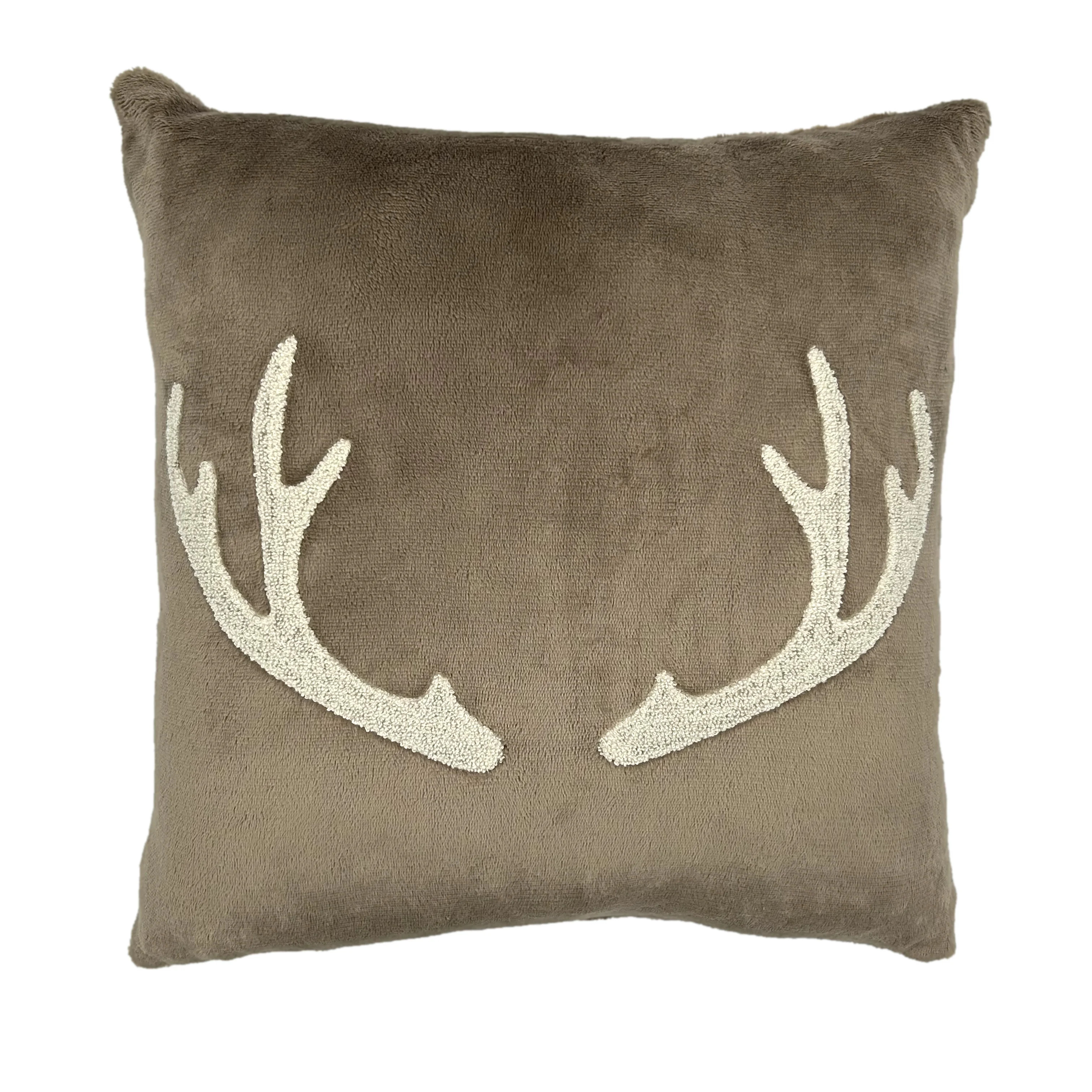 Mainstays 18" x 18" Decorative Antler Pillow, Tan, (1 Count), Adult | Walmart (US)