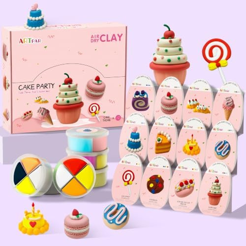 ARTPAR Air Dry Clay Kit,12 Desserts Modeling Magic Clay for Kids Craft Kit | Ultra-Light & Soft, ... | Amazon (US)