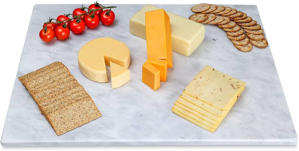 Homeries Marble Cutting Pastry Board (20 x 16 Inches) - Marble Serving Tray for Cheese, Pastries,... | Amazon (US)