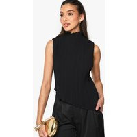 Womens Plisse High Neck Blouse - Black - 10 | boohoo (US & Canada)