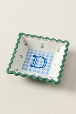Georgia Monogram Stoneware Trinket Dish | Anthropologie (US)
