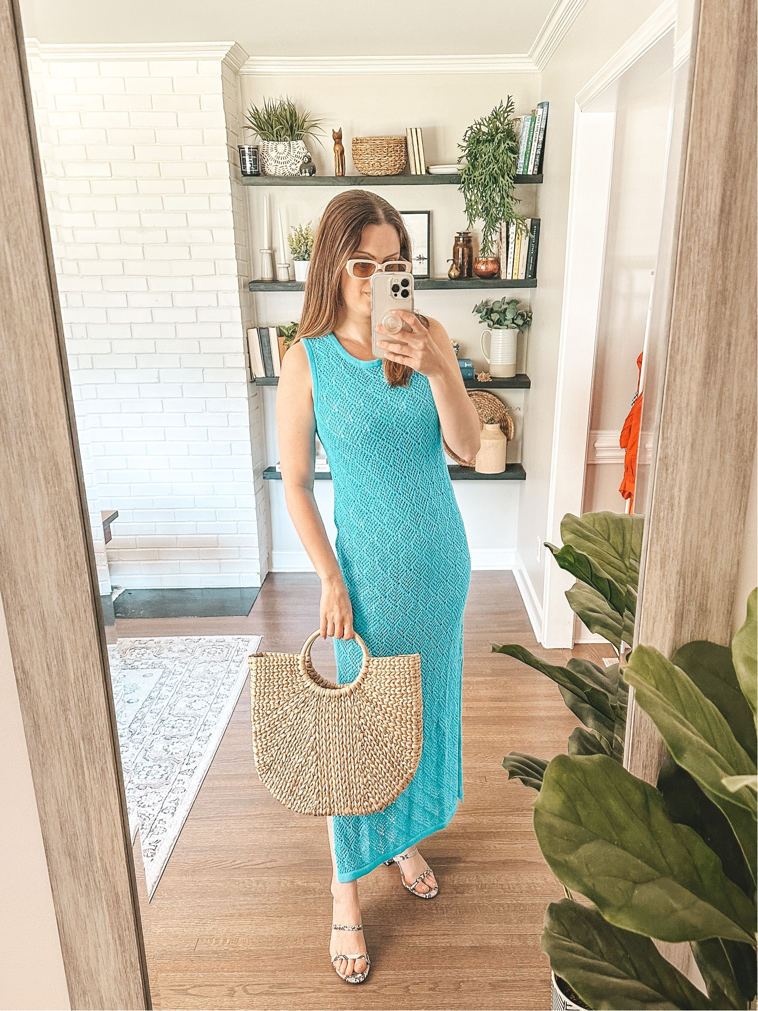 Love this bright blue sleeveless crochet dress! #founditonamazon #crochet #strawbag

#LTKunder50 #LTKSeasonal #LTKstyletip