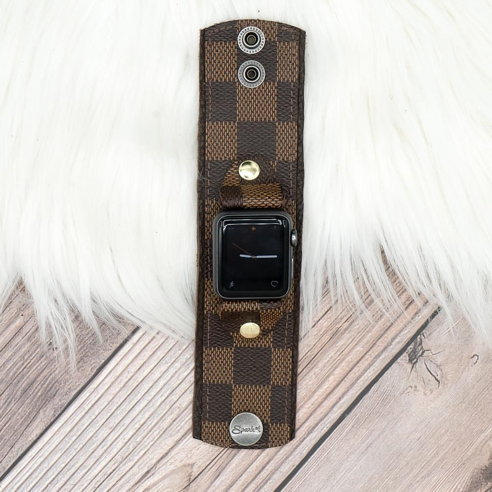 Cuff Band in Upcycled LV Damier Ebene | Sparkl