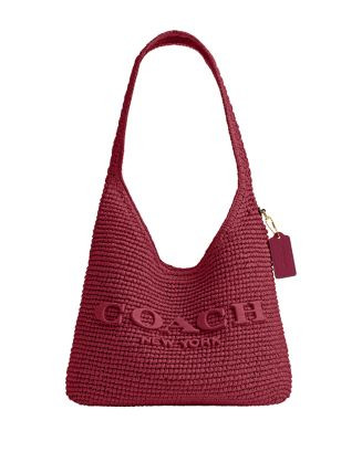 COACH Brooklyn 28 Small Shoulder Raffia Bag | Bloomingdale's COACH Handbags | Bloomingdale's (US)