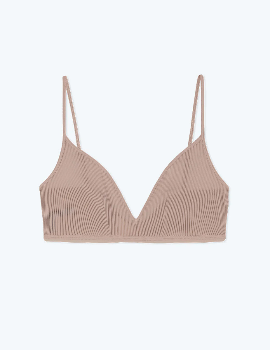 Summersalt The Feel Free Adjustable Triangle Bralette - Beige Size: 1X | SummerSalt